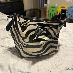 Zebra print handbag